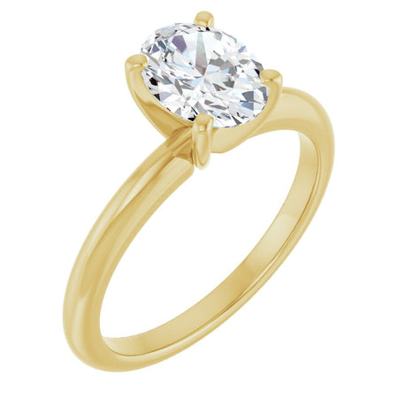 14K Yellow Gold 1 CTW Lab-Grown Diamond Engagement Ring