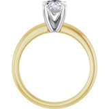 14K Yellow/White Gold 1 CTW Lab-Grown Diamond Engagement Ring