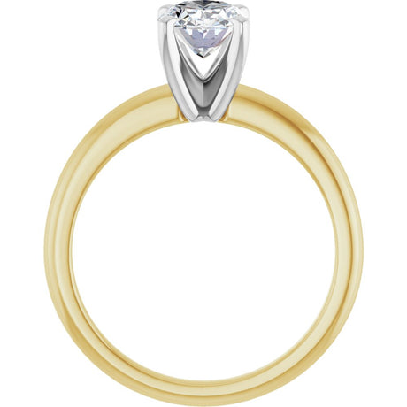 14K Yellow/White Gold 1 CTW Lab-Grown Diamond Engagement Ring