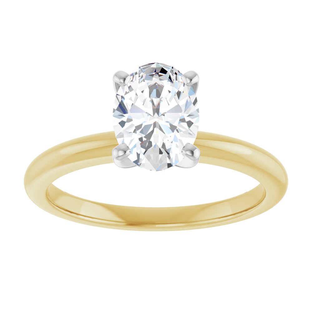 14K Yellow/White Gold 1 CTW Lab-Grown Diamond Engagement Ring