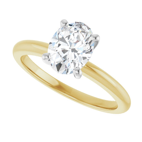 14K Yellow/White Gold 1 CTW Lab-Grown Diamond Engagement Ring