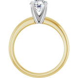 14K Yellow/White Gold 1 CTW Lab-Grown Diamond Engagement Ring