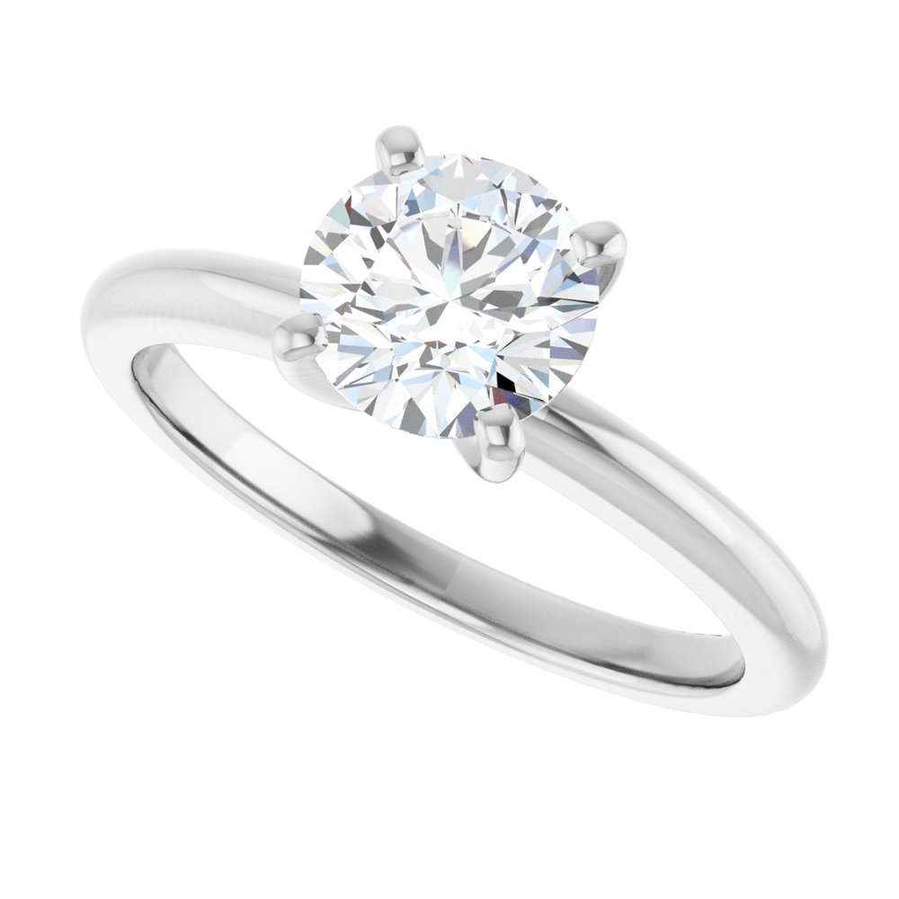 14K White Gold 1 CTW Lab-Grown Diamond Engagement Ring