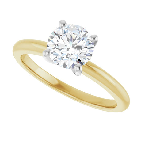 14K Yellow/White Gold 1 CTW Lab-Grown Diamond Engagement Ring