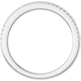 Platinum 1/8 CTW Natural Diamond French-Set Anniversary Band