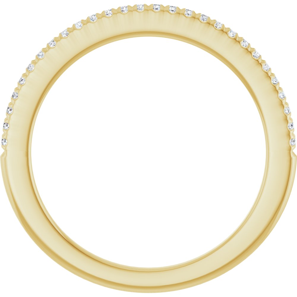 14K Yellow 1/8 CTW Natural Diamond French Set Anniversary Band