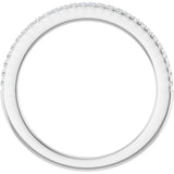 14K White Gold 1/8 CTW Natural Diamond French-Set Anniversary Band