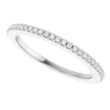 14K White Gold 1/8 CTW Natural Diamond French-Set Anniversary Band