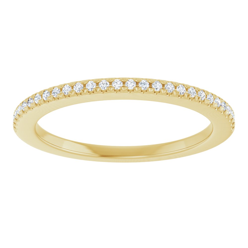 14K Yellow Gold 1/8 CTW Natural Diamond French-Set Anniversary Band