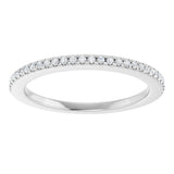 Platinum 1/8 CTW Natural Diamond French-Set Anniversary Band