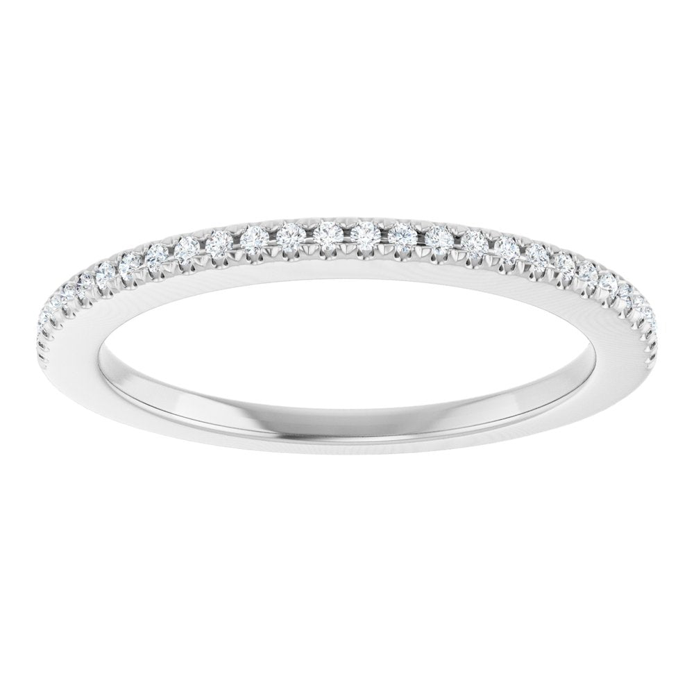 14K White Gold 1/8 CTW Natural Diamond French-Set Anniversary Band