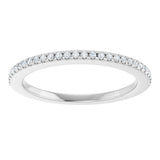 14K White Gold 1/8 CTW Natural Diamond French-Set Anniversary Band
