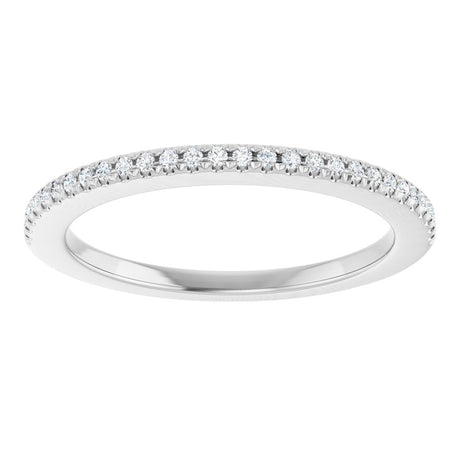 14K White Gold 1/8 CTW Natural Diamond French-Set Anniversary Band