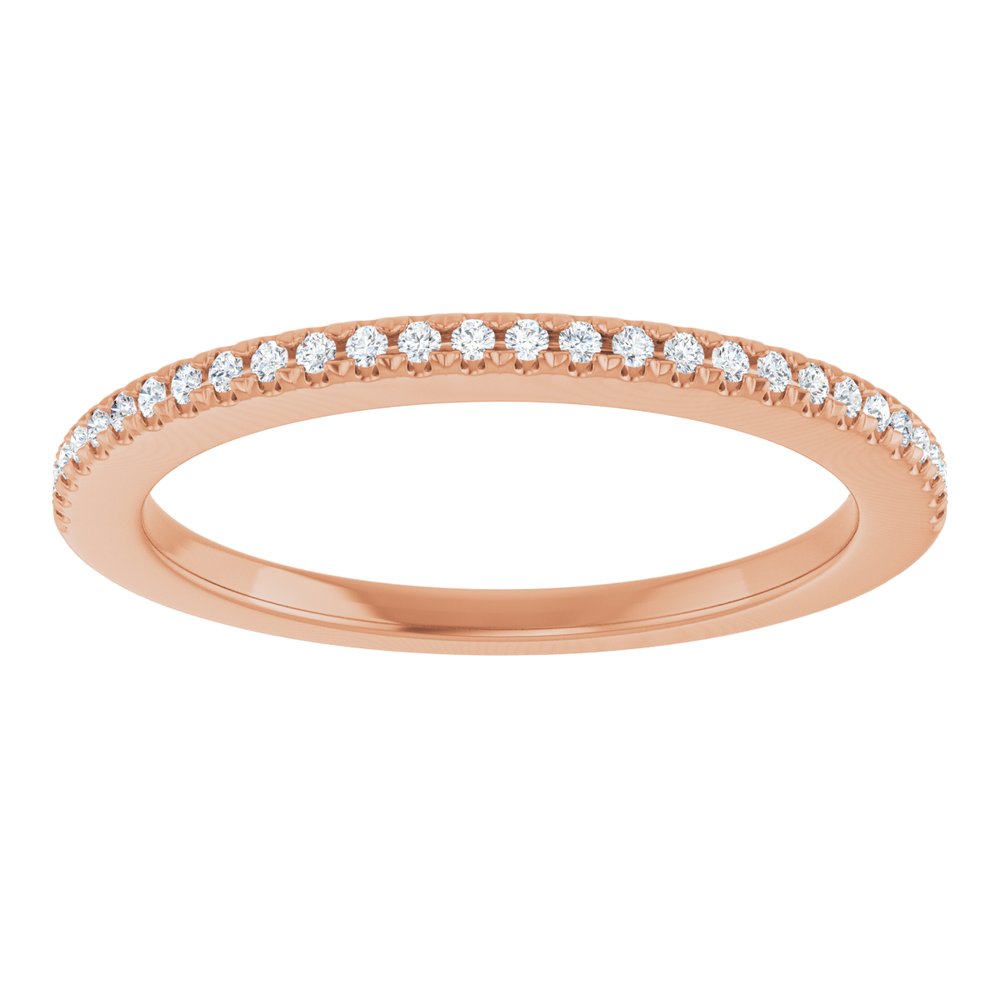 14K Rose Gold 1/8 CTW Natural Diamond French-Set Anniversary Band