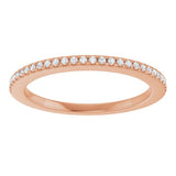 14K Rose Gold 1/8 CTW Natural Diamond French-Set Anniversary Band