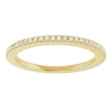 14K Yellow Gold 1/10 CTW Lab-Grown Diamond French-Set Anniversary Band