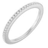 14K White Gold 1/8 CTW Natural Diamond French-Set Anniversary Band