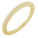 14K Yellow 1/8 CTW Natural Diamond French Set Anniversary Band