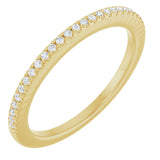 14K Yellow Gold 1/10 CTW Lab-Grown Diamond French-Set Anniversary Band