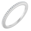 14K White 1/8 CTW Natural Diamond French Set Anniversary Band