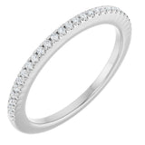 Platinum 1/8 CTW Natural Diamond French-Set Anniversary Band