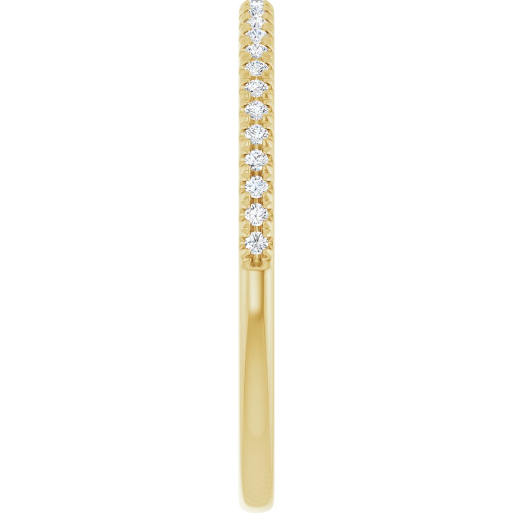 14K Yellow Gold 1/8 CTW Natural Diamond French-Set Anniversary Band