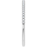 Platinum 1/8 CTW Natural Diamond French-Set Anniversary Band