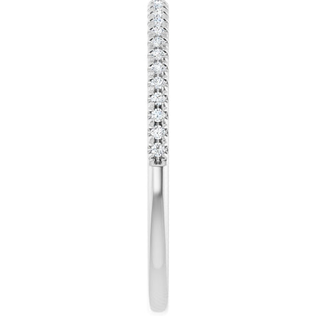Platinum 1/8 CTW Natural Diamond French-Set Anniversary Band