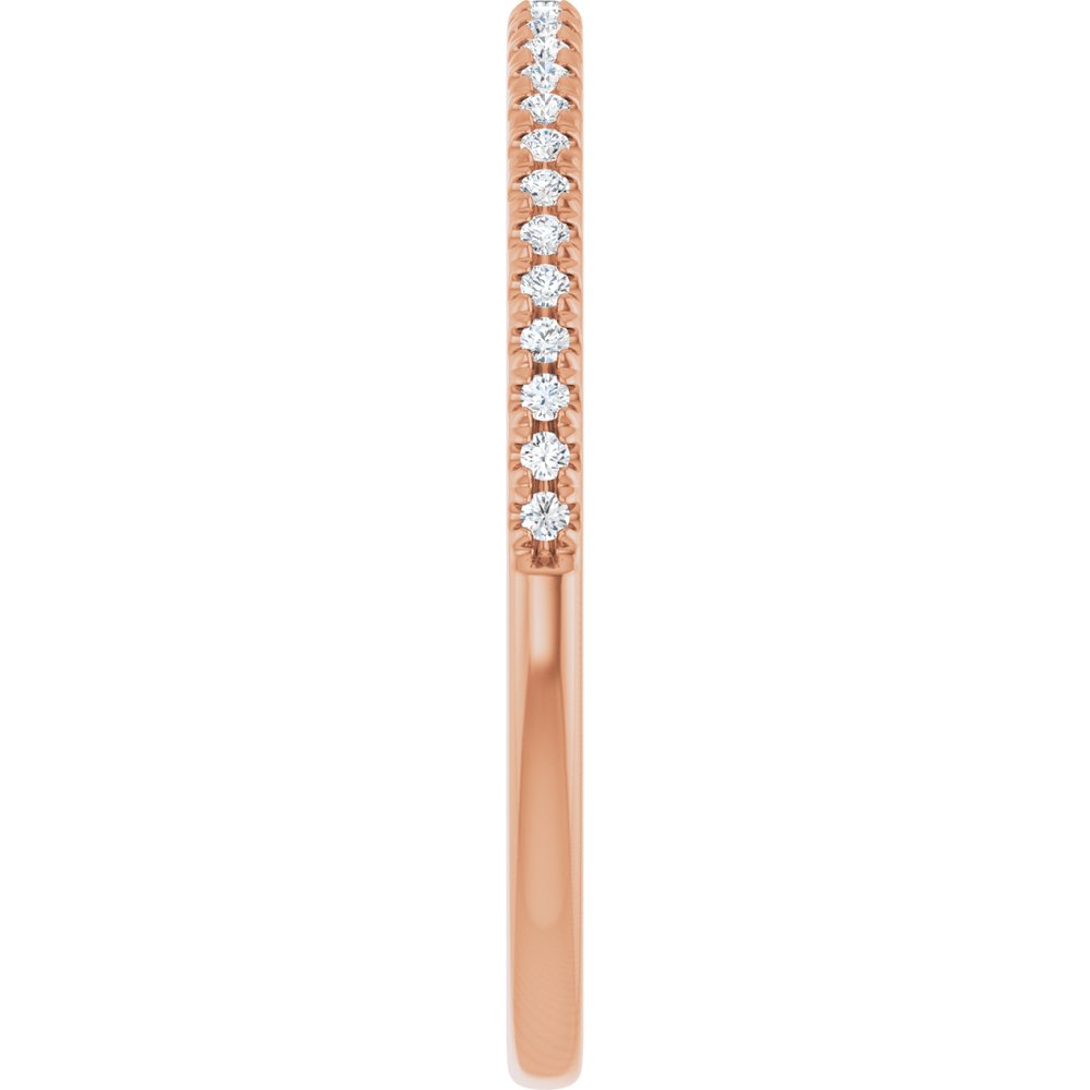 14K Rose Gold 1/8 CTW Natural Diamond French-Set Anniversary Band