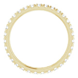 14K Yellow Gold 1/2 CTW French Set Natural Diamond Eternity Band Size 7.5