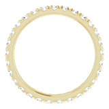 14K Yellow 7/8 CTW Lab-Grown Diamond  French-Set Eternity Band Size 6