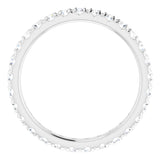 14K White 1/2 CTW  Natural Diamond French-Set Eternity Band