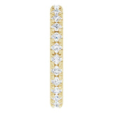 14K Yellow Gold 3/4 CTW French Set Natural Diamond Eternity Band Size 5