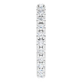 14K White 1/2 CTW Natural Diamond French-Set Eternity Band