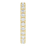 14K Yellow 3/4 CTW French Set Natural Diamond Eternity Band