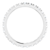 14K White 1/2 CTW Natural Diamond French-Set Eternity Band