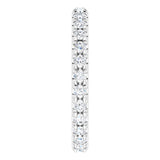 14K White 1/2 CTW French Set Natural Diamond Eternity Band