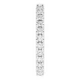 14K White Gold 1/2 CTW French Set Natural Diamond Eternity Band Size 6.5