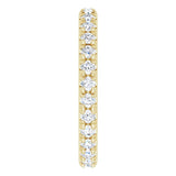 14K Yellow Gold 3/4 CTW French Set Natural Diamond Eternity Band Size 5.5