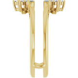 14K Yellow Gold 1/3 CTW Natural Diamond Art Deco Baguette Ring Guard 