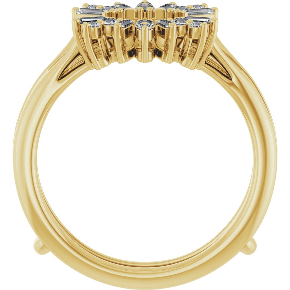 14K Yellow 1/3 CTW Lab-Grown Diamond Art Deco Ring Guard