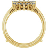 14K Yellow 1/3 CTW Lab-Grown Diamond Art Deco Ring Guard