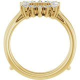 14K Yellow Gold 1/3 CTW Natural Diamond Art Deco Baguette Ring Guard 