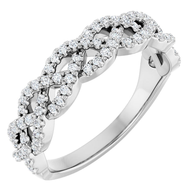 14K White 1/3 CTW Natural Diamond Anniversary Band