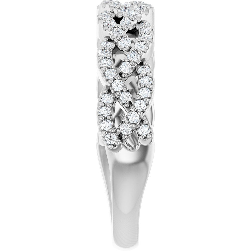 14K White 1/3 CTW Natural Diamond Anniversary Band