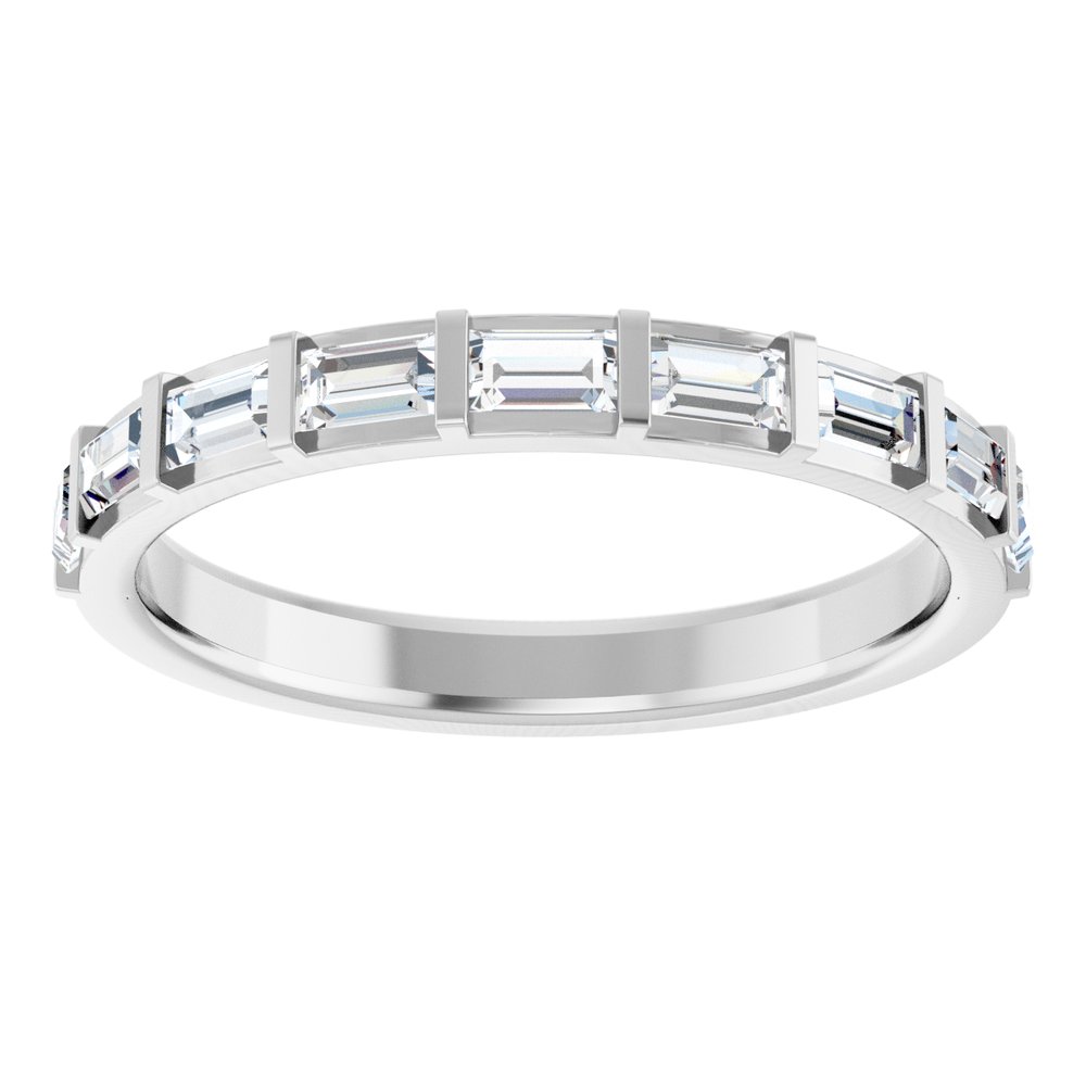 14K White 1/2 CTW Natural Diamond Anniversary Band