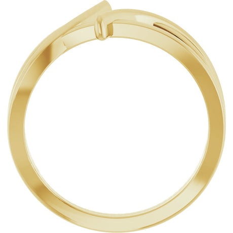 14K Yellow 12.4 mm Freeform Bypass Ring