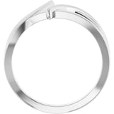 14K White 12.4 mm Freeform Bypass Ring