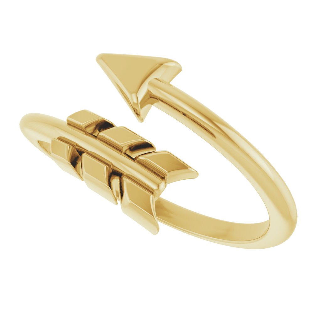 14K Yellow Arrow Ring