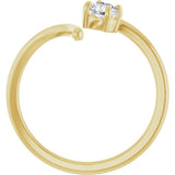14K Yellow Gold 1/4 CT Lab-Grown Negative Space Ring